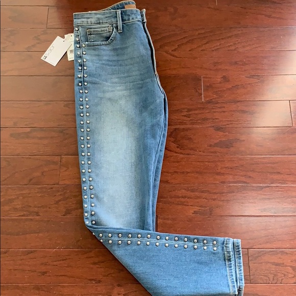 jeans with studs down the side